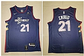 76ers 21 Joel Embiid Navy Nike 2023-24 City Edition Swingman Jersey,baseball caps,new era cap wholesale,wholesale hats